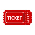 Red ticket icons - vector